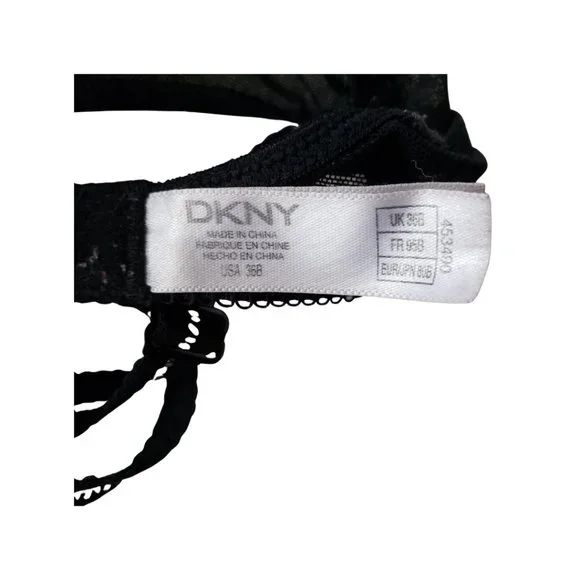 DKNY Black & White Lace Bra – Size 36B - Picture 9 of 13